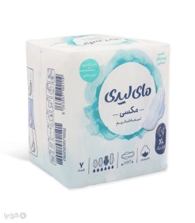 نوار بهداشتی بالدار نیمه ضخیم کتان MyLady مای لیدی مدل Maxi خیلی بزرگ - بسته 7 عددی