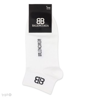 خرید جوراب مچی مردانه کد 86503 گلدوزی طرح Balenciaga