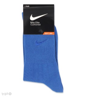 خرید جوراب ساقدار اسپرت کش انگلیسی گلدوزی طرح Nike طیف آبی
