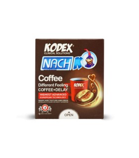 کاندوم بسیار نازک تاخیری ناچ کدکس Nach Kodex مدل Coffee - بسته 3 عددی