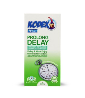 کاندوم بسیار نازک تاخیری ناچ کدکس Nach Kodex مدل Prolong Delay - بسته 12 عددی