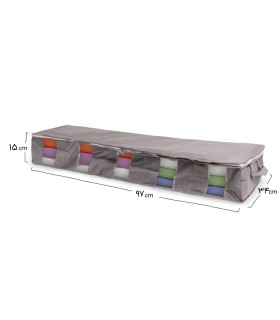 نظم دهنده زیر تختی سایز 15×34×97 سانتی‌متر خاکستری