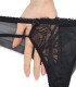ست شورت و سوتین توری فنردار Barone بارون گلدوزی کد 345 مدل 051 مشکی